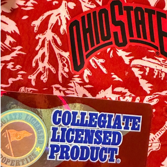 Columbia PFG Ohio State Buckeyes Super Slack Tide Shirt Red Mens M - Picture 8 of 10